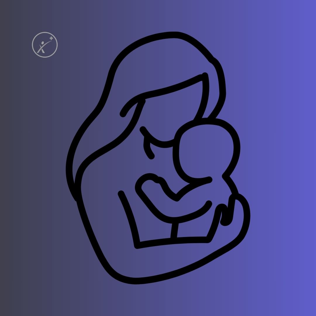 Ikona, ki prikazuje mamico in dojenčka in simbolizira program Medico Ars, ki je namnenjen niosečnicam, porodnicam, dojenčkom in malčkom.